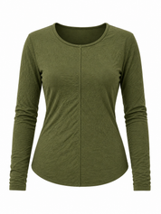  Pep&Co women’s olive green long sleeve textured top in UK Size 16. Stylish, versatile and perfect for casual or smart-casual everyday outfits.