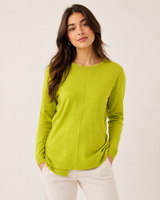 PEP&CO Womens Chartreuse Green Knit Jumper Sweater