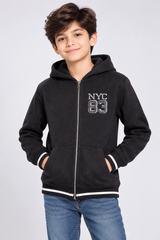 PEPPERTS Kids Black NYC 83 Zip-Up Hoodie