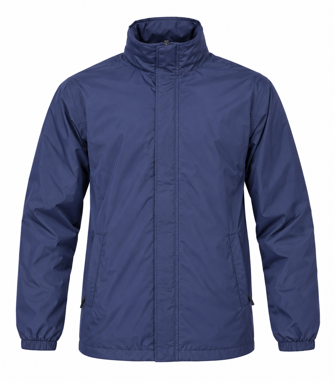 Peter Storm men’s navy blue lightweight windbreaker jacket in UK Size M. Practical outdoor styling with zip fastening, high collar and pockets.