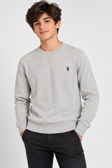 POLO Boys Grey Crew Neck Jumper