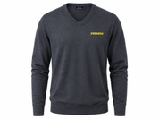  PREMIER Men’s Charcoal Grey V-Neck Pullover Sweater in UK Size XL. Stylish long-sleeve design with ribbed trims and versatile everyday appeal.