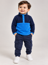 PRIMARK Baby Boys Navy Blue & Royal Blue Fleece Pullover