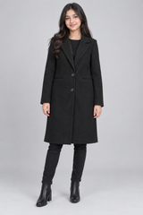 Primark Girl Black Tailored Longline Coat