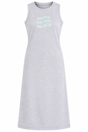 PRIMARK girls grey sleeveless “Bring On The Beach” dress in UK size 12–13 years. Comfortable UK branded fashion at UK Customer Returns.