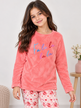 Primark Girls Pink Fluffy Fleece Sweatshirt