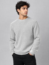 Primark Light Grey Ribbed Knit Jumper
