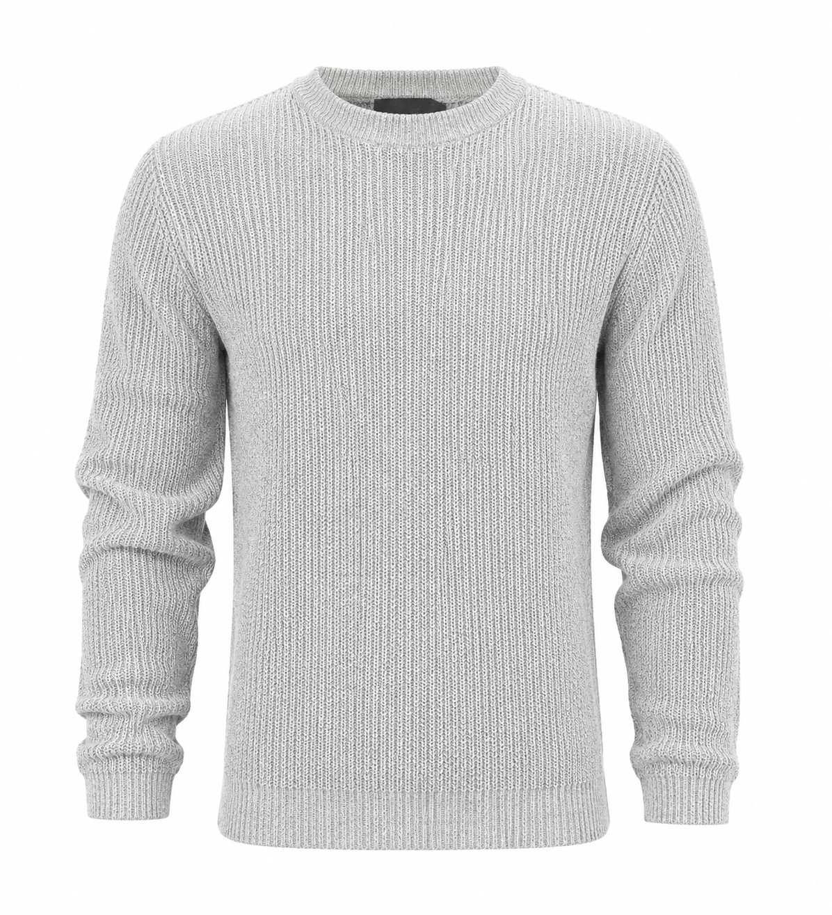 Primark Light Grey Ribbed Knit Jumper in UK XL. Classic crew neck, textured ribbed knit, long sleeves and versatile everyday style. Rated 4/5.