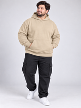 PRIMARK Men Beige Pullover Hoodie