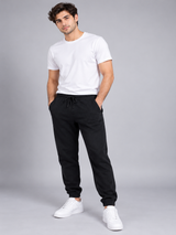 Primark Men's Black Joggers – Elastic Waist Drawstring Cuffed Sweatpants