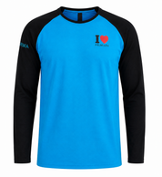  Primark Men's XXL Blue & Black Long Sleeve Raglan T-Shirt. Soft, comfortable crew neck tee with sporty raglan sleeves for everyday casual wear.
