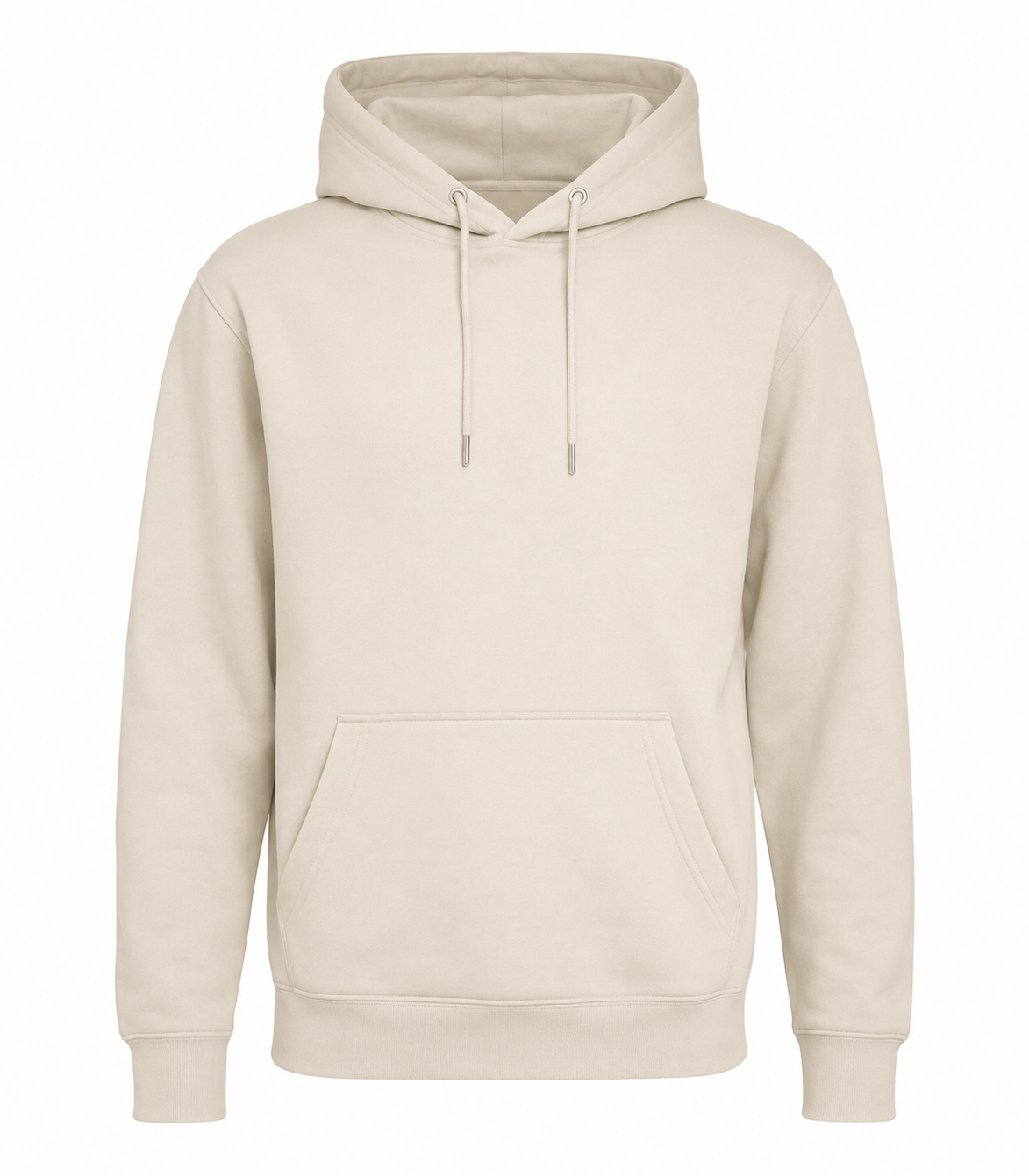  PRIMARK Men's Cream Pullover Hoodie featuring soft fleece fabric, adjustable hood, kangaroo pocket, and a comfortable fit for everyday casual style.