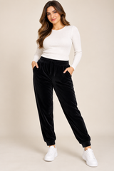 Primark Women Black Velour Joggers
