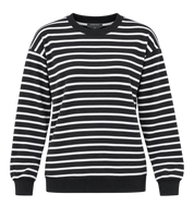  PRIMARK Women’s Black & White Striped Sweatshirt in UK XL. Classic crew neck, long sleeves and comfortable ribbed details for effortless everyday style.
