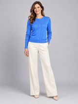 Primark Women Blue Button-Up Knit Cardigan