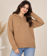 PRIMARK Women  Camel Brown Knitted Hooded Jumper
