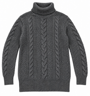  this Primark dark grey cable knit turtleneck jumper in UK size M. Cosy long-fit women’s winter knitwear, ideal for stylish everyday layering.