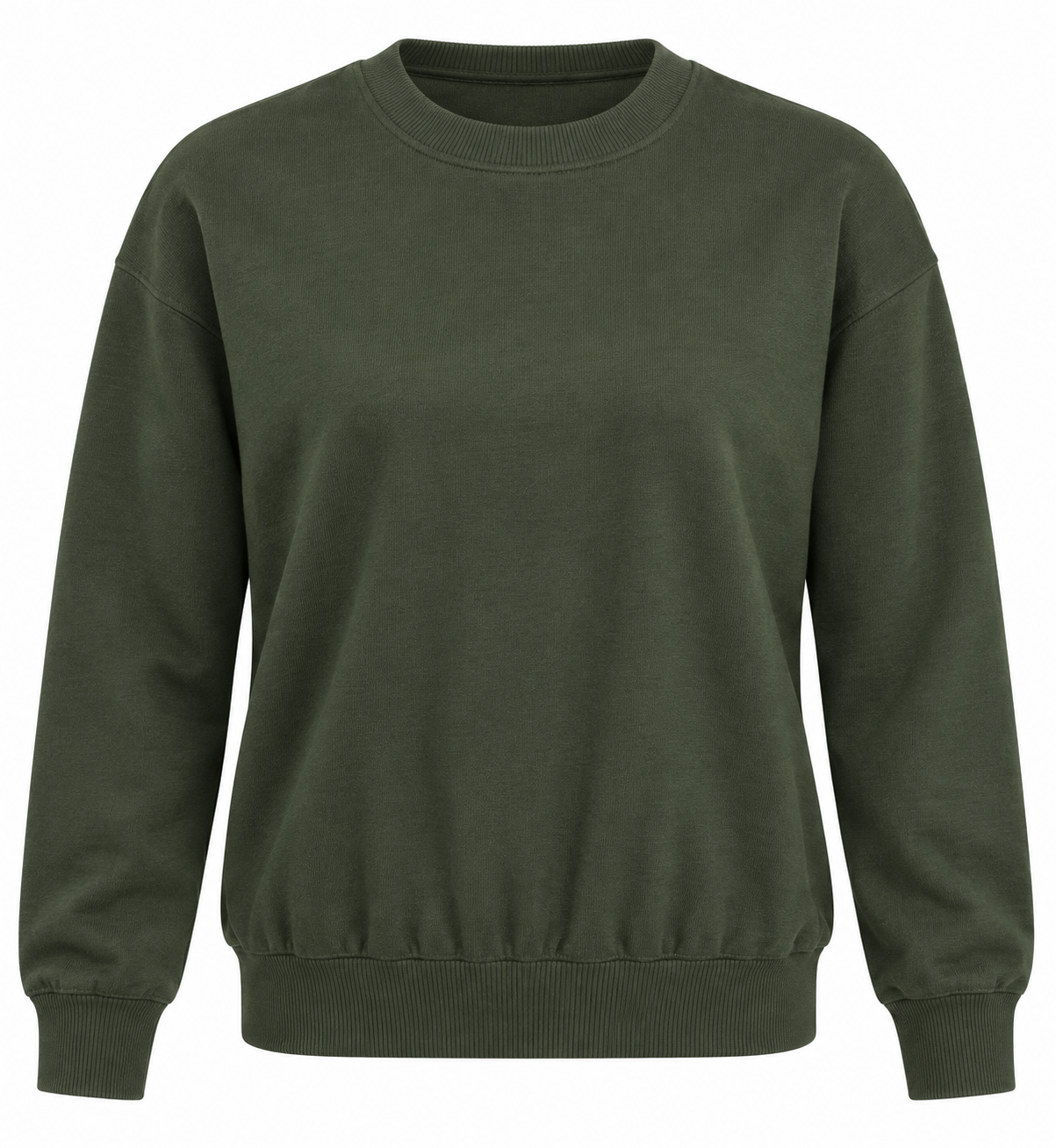  Primark women’s dark olive green crew neck sweatshirt in UK Size L. A comfortable, versatile everyday layer in very good 4-star condition.