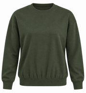  Primark women’s dark olive green crew neck sweatshirt in UK Size L. A comfortable, versatile everyday layer in very good 4-star condition.