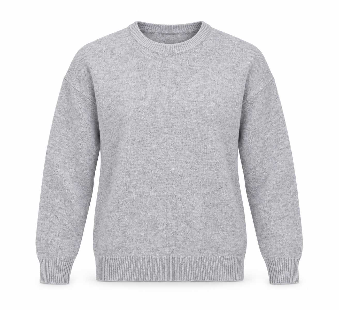  Primark Women’s Light Grey Crew Neck Knit Jumper in UK Size M. Soft, cosy and versatile knitwear for effortless everyday styling.