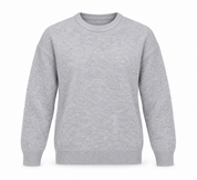  Primark Women’s Light Grey Crew Neck Knit Jumper in UK Size M. Soft, cosy and versatile knitwear for effortless everyday styling.