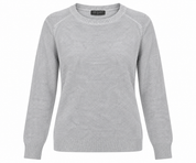 PRIMARK women’s light grey knit crew neck jumper in UK Size M. Soft textured long-sleeve sweater perfect for casual, work and everyday wear.