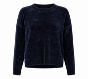  Primark Women's Navy Textured Knit Jumper, UK Size M. Classic crew neck, long sleeves and ribbed detailing make it perfect for casual everyday styling.