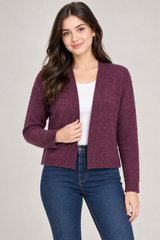 PRIMARK Women Plum Purple Knit Cardigan