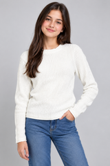 Primark Women’s White Textured Knit Jumper