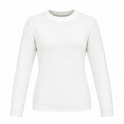 Primark Women’s White Textured Knit Jumper, UK XS. Classic long-sleeve crew neck design, perfect for casual outfits and everyday layering.