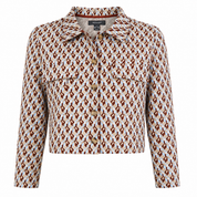  PRIMARK Women's Geometric Print Sweatshirt featuring a stylish all-over pattern, soft fabric, long sleeves, and a comfortable fit for everyday casual wear.