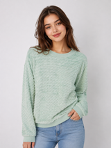 PRIMARK Women's Mint Green Textured Sweatshirt