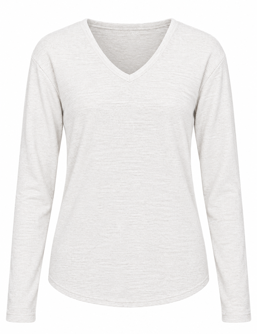  Principles women’s cream ribbed V-neck long sleeve top, UK Size M. A versatile and stylish everyday essential for casual and smart-casual outfits.