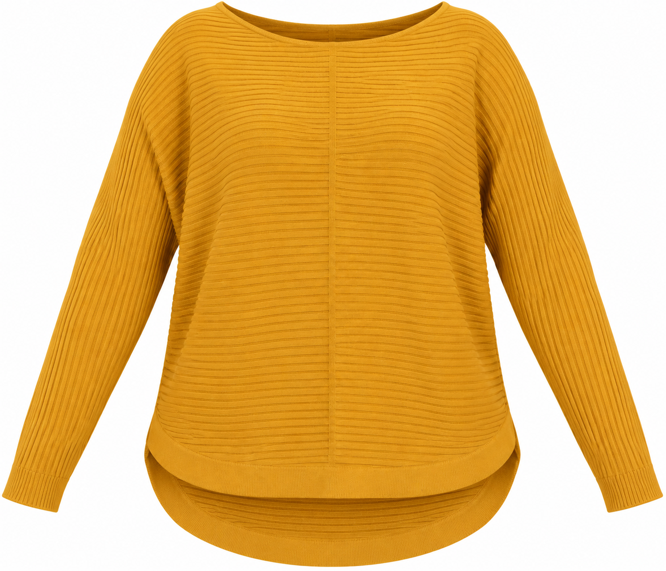 Principles women’s mustard ribbed knit jumper in UK Size L. Stylish relaxed fit with long sleeves, curved hem and textured knit design.