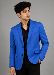  Red Eleven men's cobalt blue blazer, UK size 42. Stylish tailored fit with notch lapels, button fastening and flap pockets.