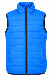  Regatta Kids Blue Padded Gilet in UK Size 10. Lightweight quilted puffer vest with full zip and high collar, ideal for everyday layering.