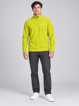 Regatta Men Lime Green Quarter-Zip Fleece Pullover