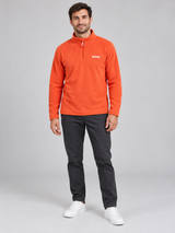 Regatta Men Orange Quarter-Zip Fleece Pullover