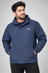 REGATTA Men’s Navy Blue Waterproof Hooded Outdoor Jacket