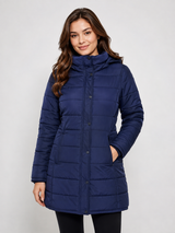 Regatta Womens Royal Dark Blue 2-in-1 Hooded Padded Coat