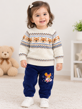 ReServed Labels Baby Fox Fair Isle Knitted Jumper