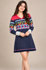 RESERVED LABELS Girls Festive Christmas Knitted Dress