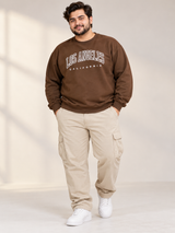 RESERVED LABELS Men Brown Los Angeles Graphic Sweatshirt