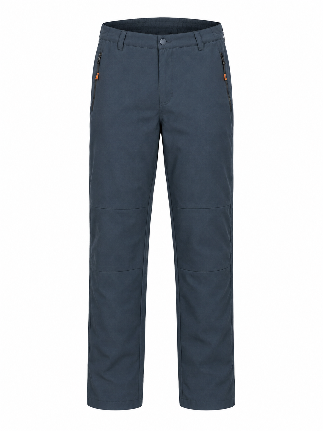  ReServed LABELS Men’s Dark Blue Technical Utility Trousers, UK Size 38 featuring zipped pockets, reinforced knee panels and a practical straight-leg fit.