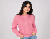 ReServed LABELS Pink Cable Knit Jumper