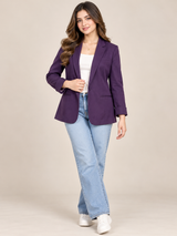 ReServed Labels Women Purple Tailored Blazer