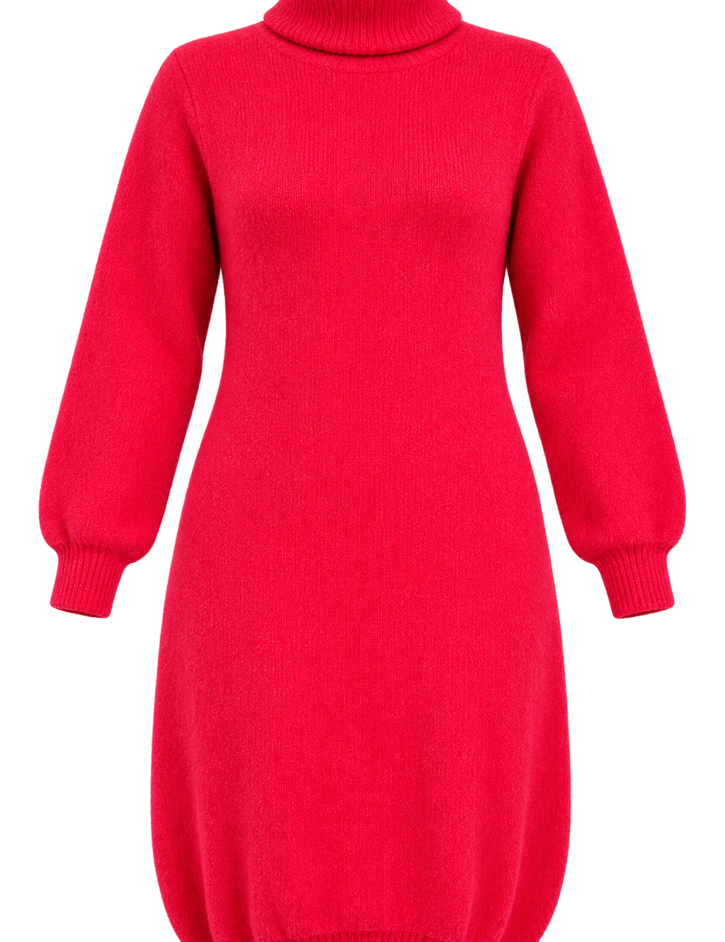  ReServed LABELS women’s red roll neck longline knit jumper in UK Size L. Cosy long sleeves, relaxed fit and stylish tunic length for winter wear.