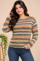 ReServed Labels Womens Multicoloured Striped Knitted Jumper