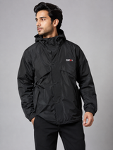 Result Men’s Black Hooded Waterproof Jacket