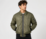 River Island Mens Olive Green Bomber Jacket